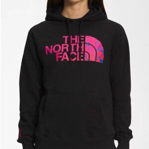 The North Face Pullover Hoodie Sweatshirt Bright Pink & Black Women Size M